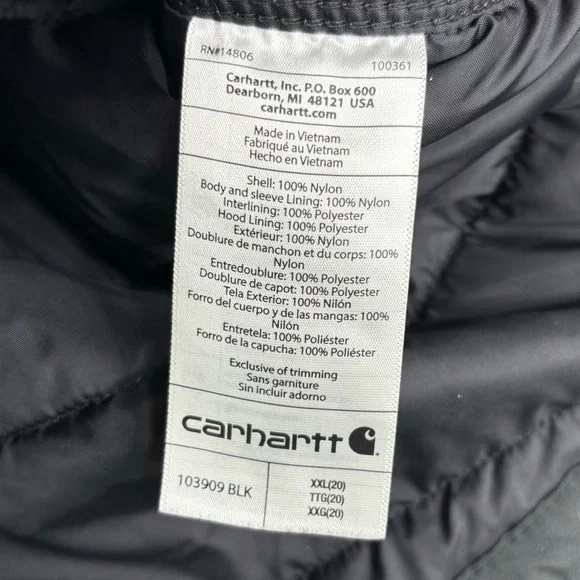 Carhartt Women's Black Hooded Jacket - Picture 12 of 14